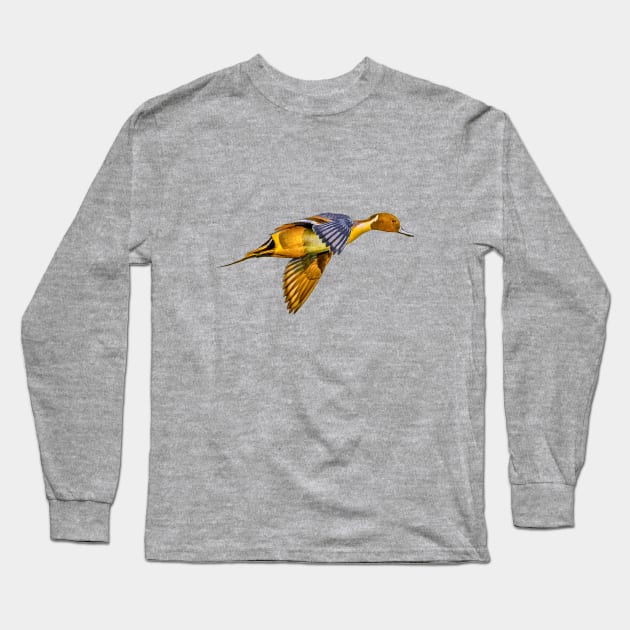 Pintail Sunset Long Sleeve T-Shirt by dalyndigaital2@gmail.com